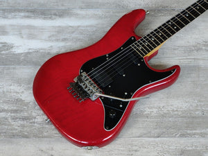 1990 Valley Arts Guitar M Series Deluxe Stratocaster w/EMG's (Transparent Red)