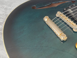 1988 Yamaha Japan SAS-II Semi Hollowbody Electric Guitar (Navy Blue Sunburst)