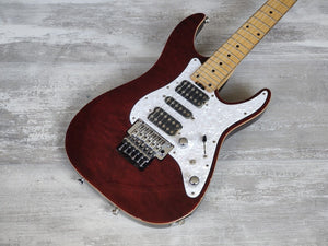 2018 Schecter Japan SD-2-24-AL HSH Superstrat (Quilt Top Red)