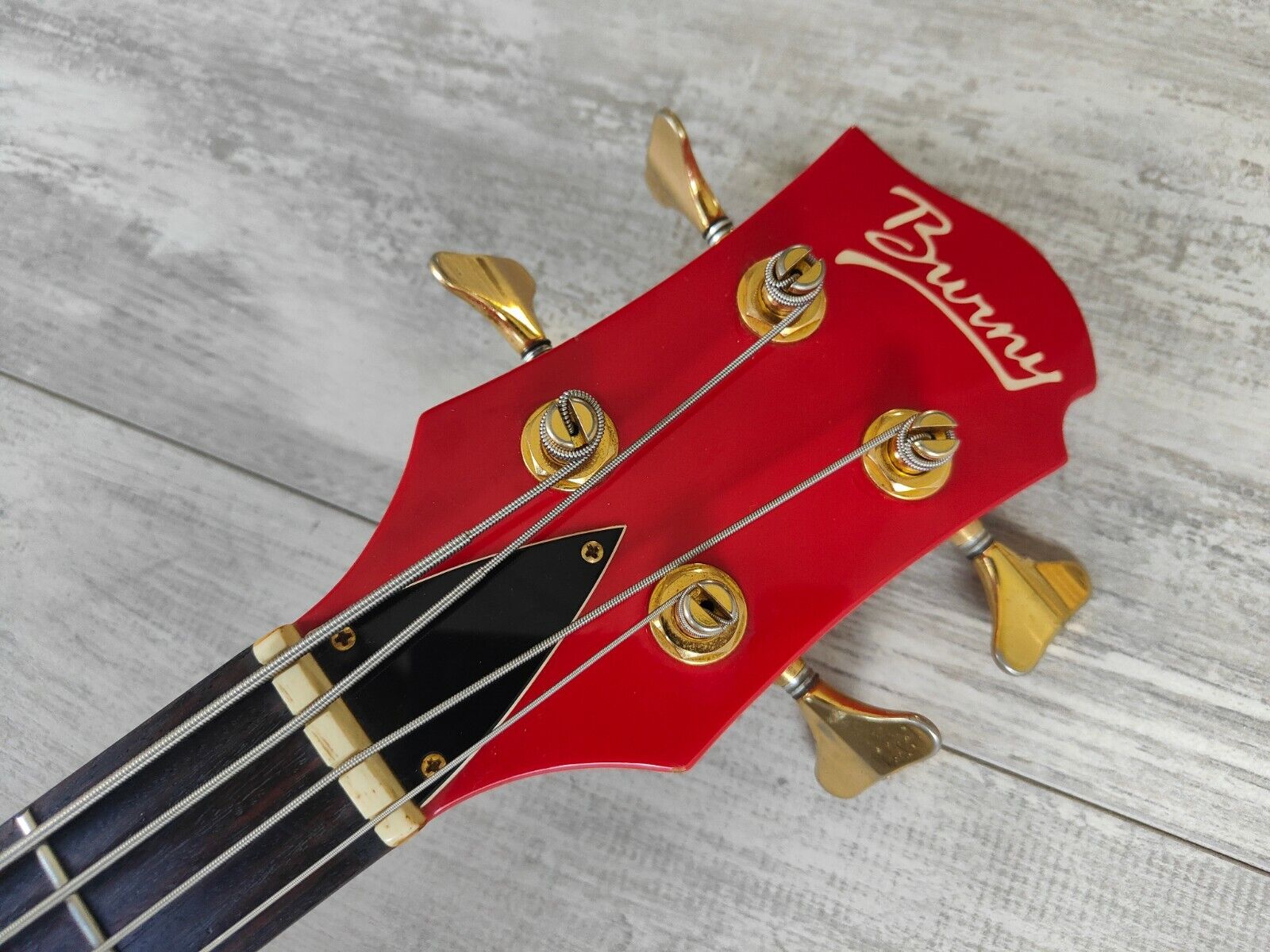 1990's Burny MB-95Y Neckthrough Mockingbird Bass (Red)
