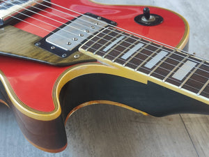 1976 Aria Pro II Japan Les Paul Custom (Transparent Red Top Refinish)