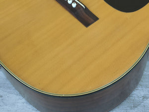 1970's Jumbo Japanese Vintage Parlor Style Acoustic Guitar (Natural)