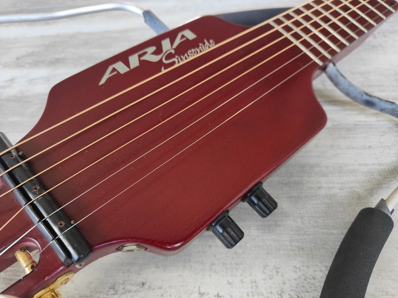2002 Aria Sinsonido Solo Ette Silent Acoustic Guitar (Red)