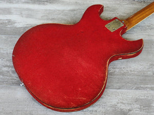 1960's Kawai Japan Vintage Hollowbody Electric Guitar (Red Felt)