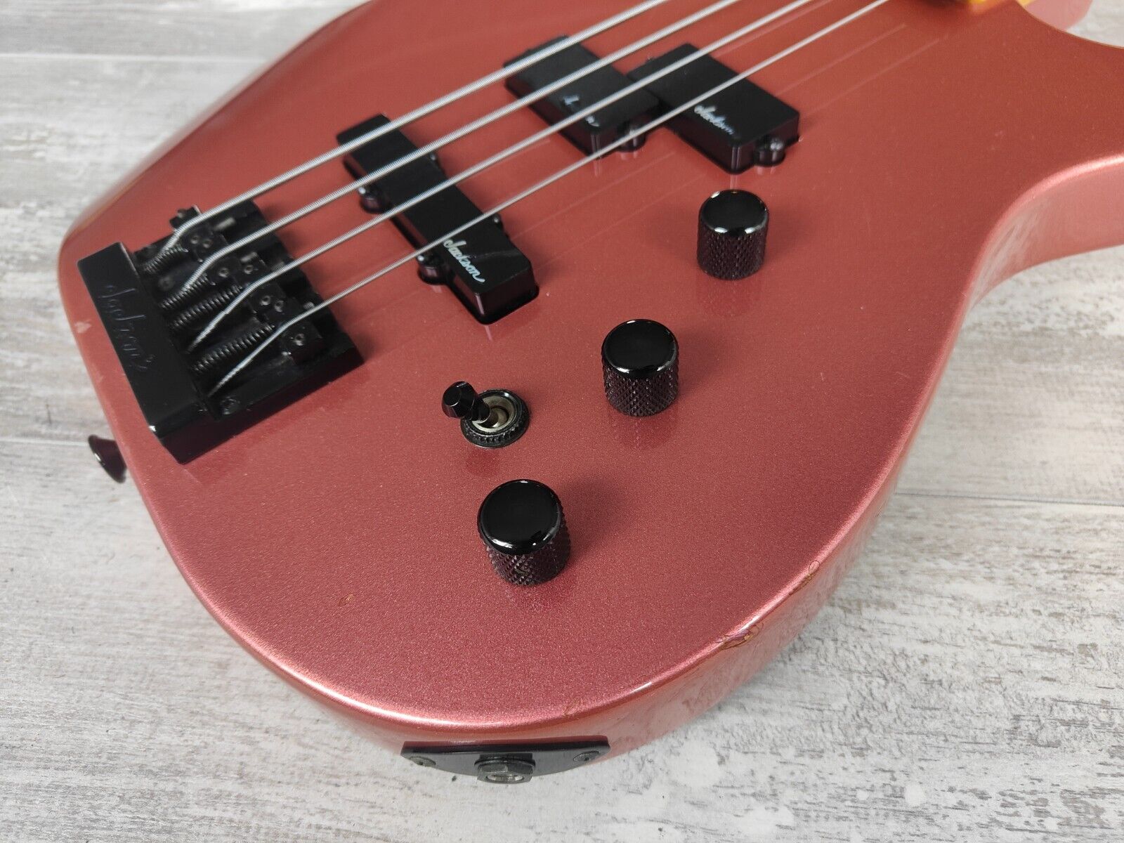 1980's Charvel Jackson Model 3B Active PJ Bass (Metallic Pink)