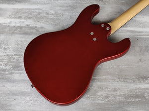Aria Diamond Mosrite Style DMB380 Bass Guitar (Candy Apple Red)