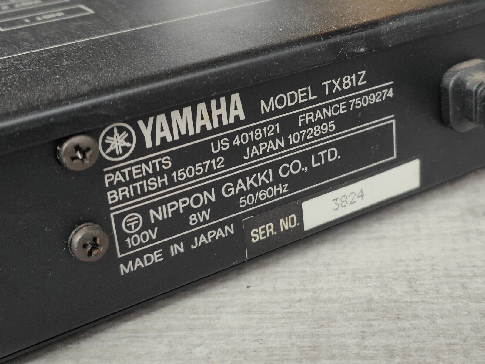 Yamaha TX81Z Tone Generator Rack Unit