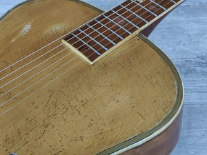 1960's Kiso Guitar by Nippon Gengakki Vintage F-Hole Acoustic Guitar (Natural)
