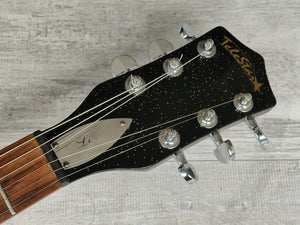 1999 Telestar Lisa Danelectro/Silvertone Style Electric Guitar (Silver Sparkle)