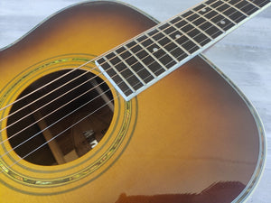 1990's Morris Japan MF-50 Auditorium Acoustic Guitar (Brown Sunburst)