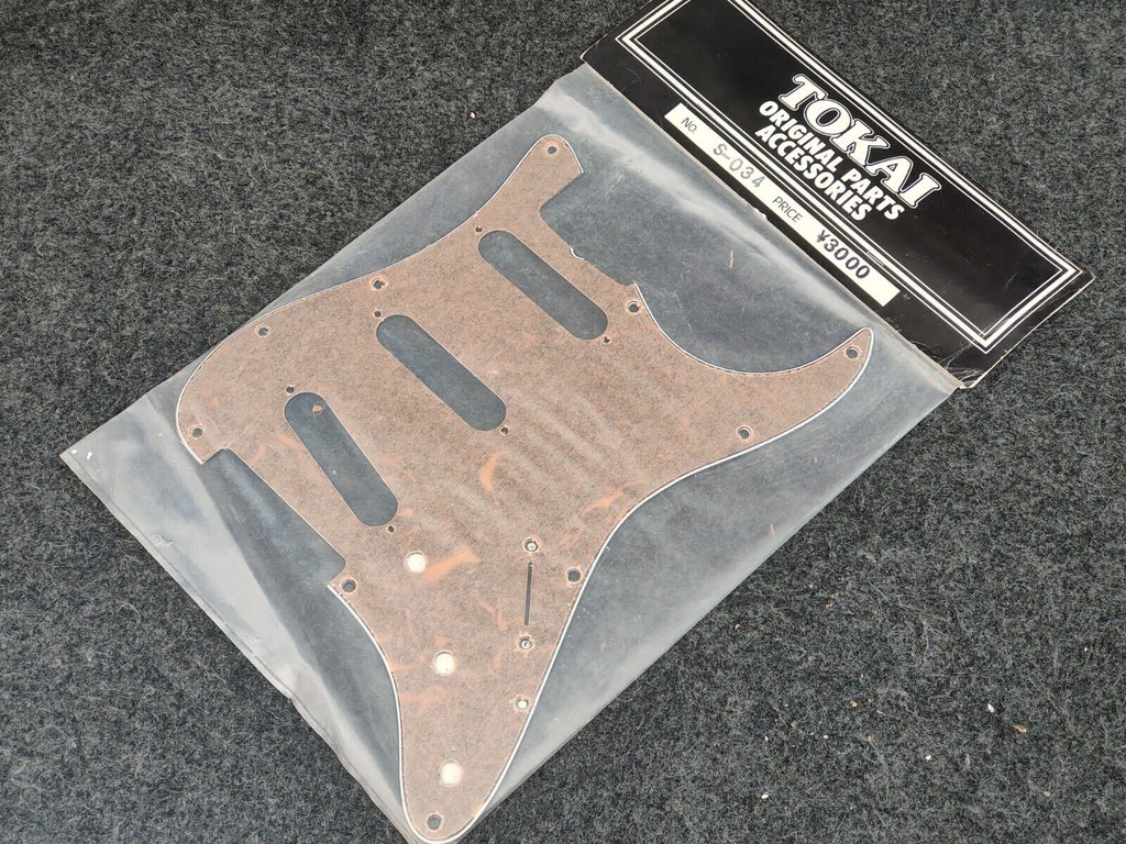 1980's Tokai Japan NOS S-034 Stratocaster Pickguard (3-Ply Brown Celluloid)