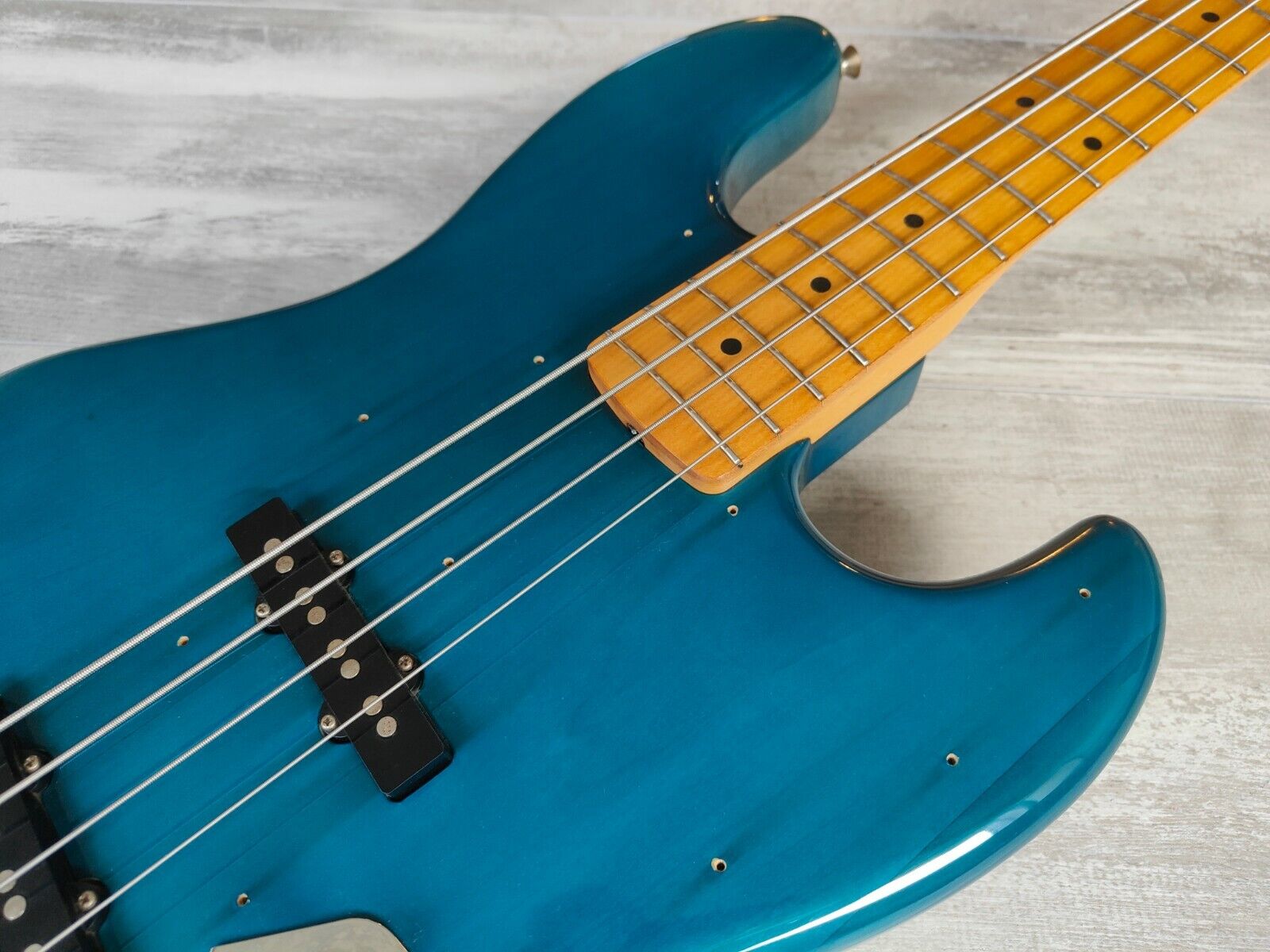 2002 Fender Japan (by Tokai) JB62-TBL '62 Reissue Jazz Bass (Transparent Blue)