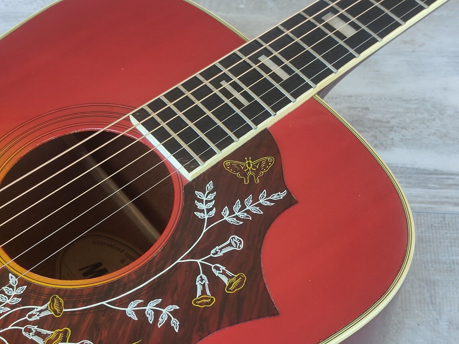 1970's Morris WH-20 Hummingbird Japanese Vintage Acoustic Guitar (Sunburst)