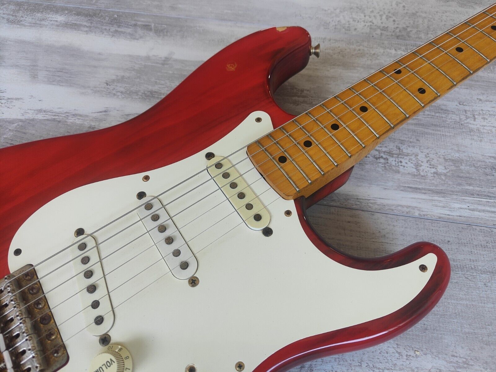 1993 Fender Japan ST57G-65 Custom Edition 57 Reissue Stratocaster (Charcoal Red)