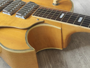 1960's Kawai Japan Archtop Three Pickup Vintage Hollowbody Guitar (Natural)
