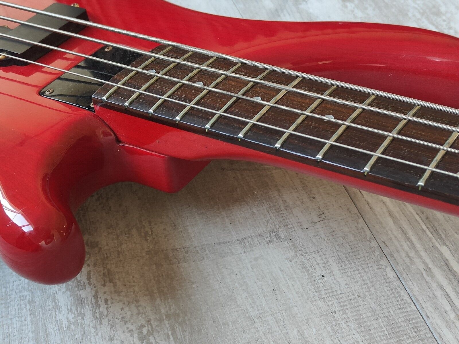 1987 Fernandes Japan FRB-60 PJ Revolver Bass (Trans Red)