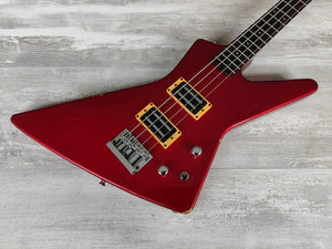 1980's Fernandes Japan BXB-55 Explorer Bass Guitar (Red)