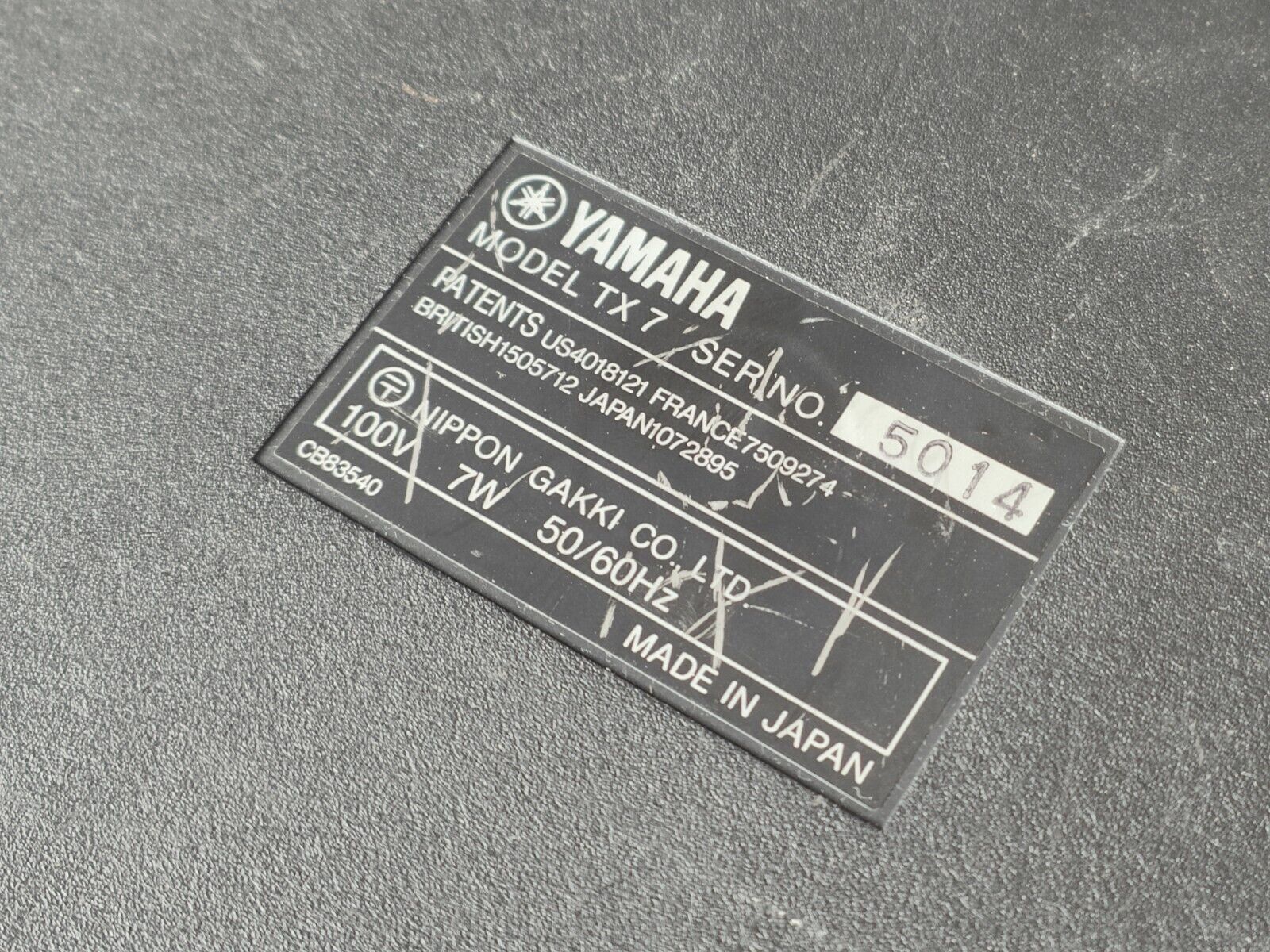 Yamaha TX7 Tone Generator Rack Unit