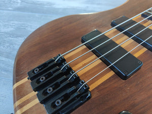 1990's Aria Pro II Neckthrough Bass (Stained Brown/Natural)
