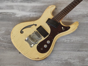 1960's Morales Japan (Mosrite) Ventures Semi Hollowbody Guitar (Vintage White)