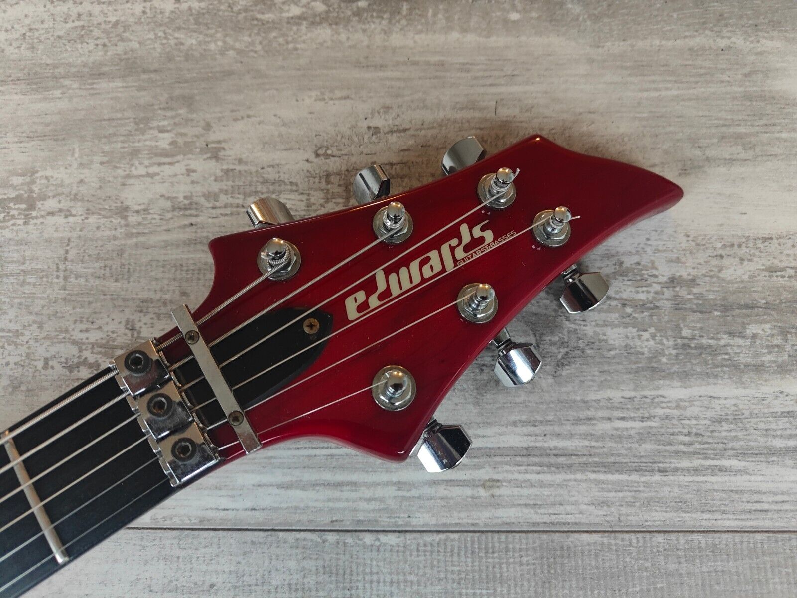 2009 Edwards (by ESP Japan) E-FR-145 Forest Neckthrough Guitar (Trans Red)
