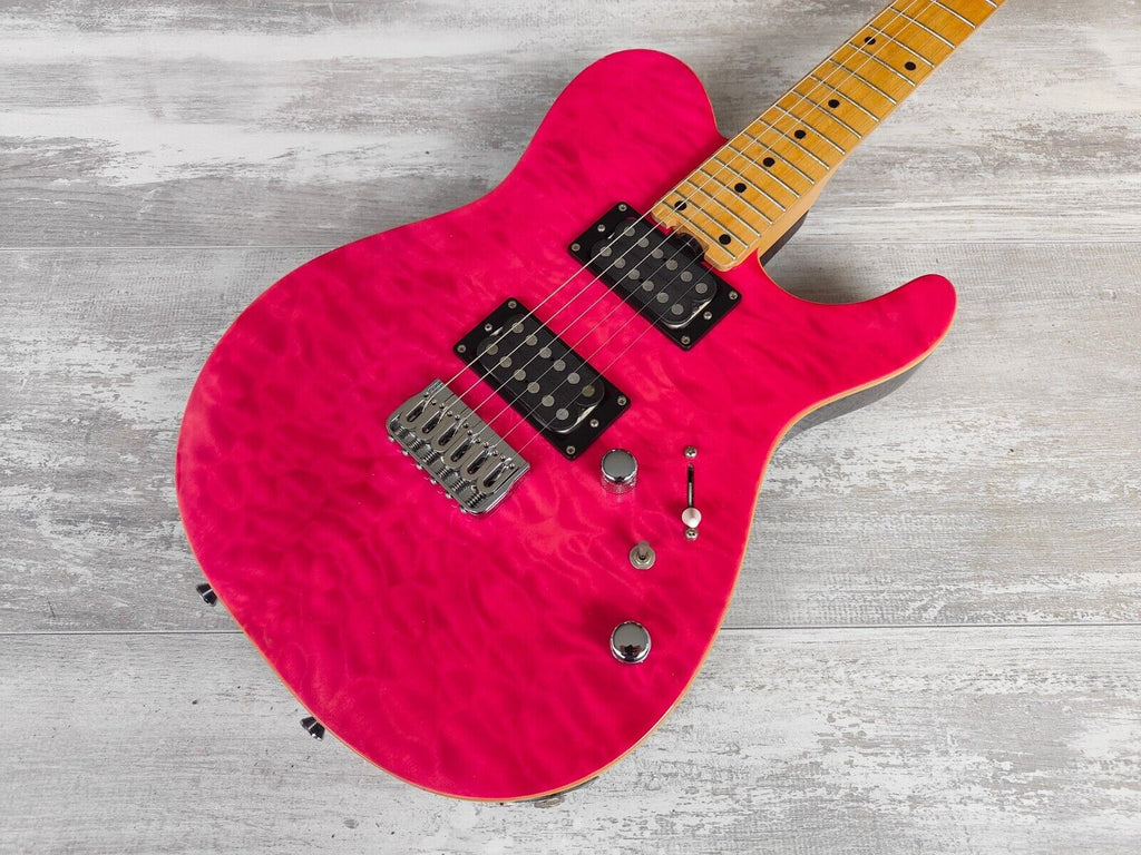 2014 Schecter Japan KR-24-2H-FXD/M Telecaster Style (Quilt Top Pink)