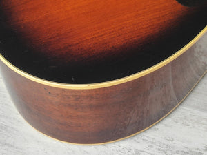 1980 Burny Japan BJ-100 Vintage Acoustic Guitar (Brown Sunburst)