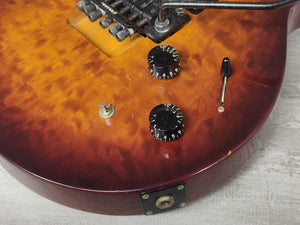 2000's Edwards (by ESP Japan) Les Paul w/Locking Tremolo (Quilt Top Amber)