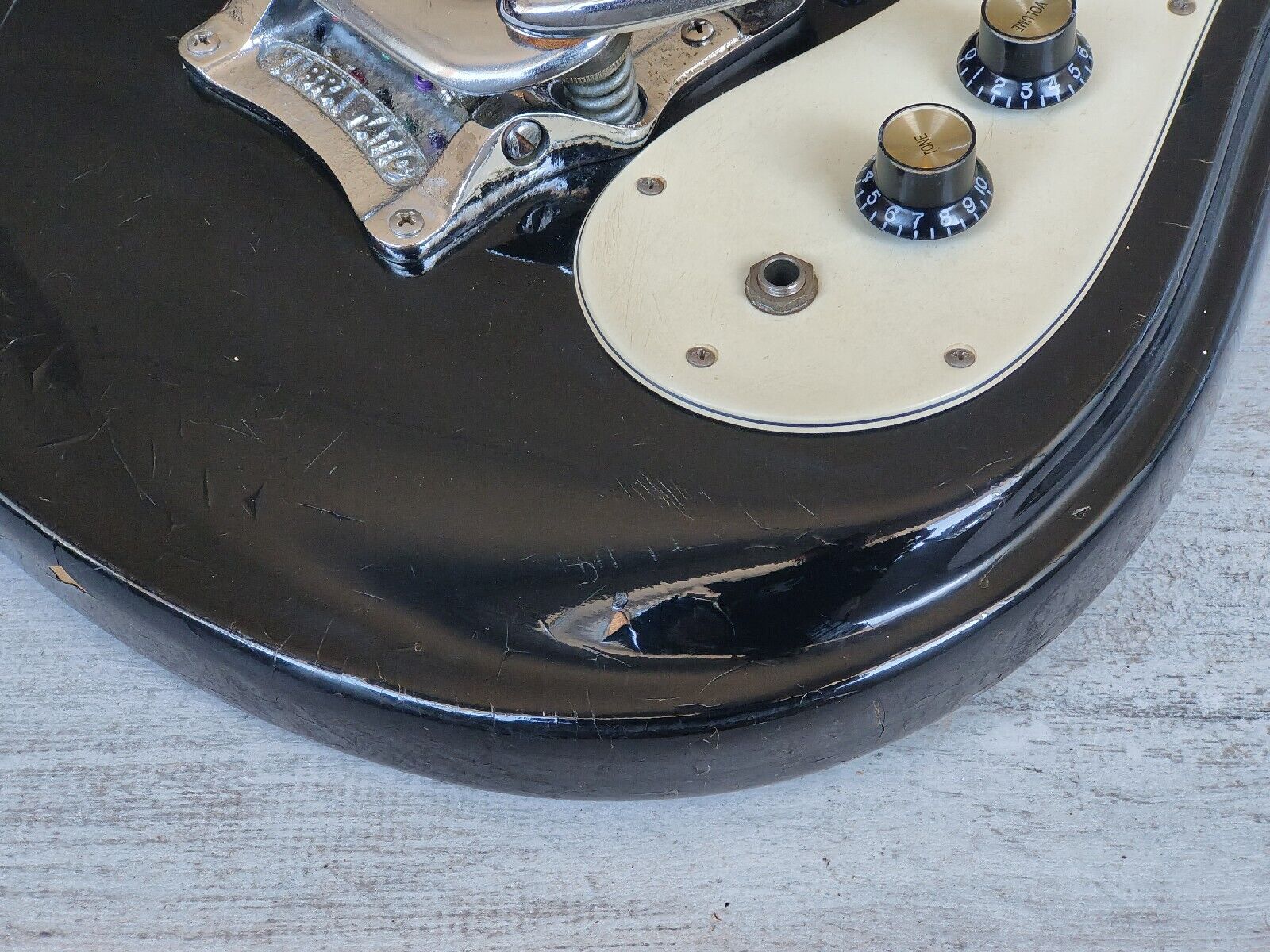 1960's Morales Japan (Mosrite) Ventures Offset Guitar (Gloss Black)
