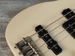 1987 Greco AMB-42 Atomic Series Medium Scale Electric Bass Guitar (White)