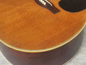 1970's Maruha Japan F-120M Acoustic Guitar w/Teisco GM-25 Pickup (Natural)