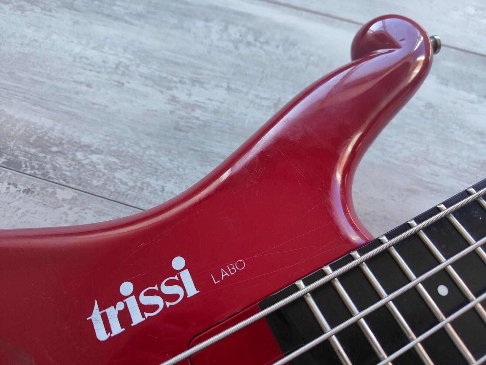 1994 Trissi Labo 4-String Bass w/Tremolo System (Red)