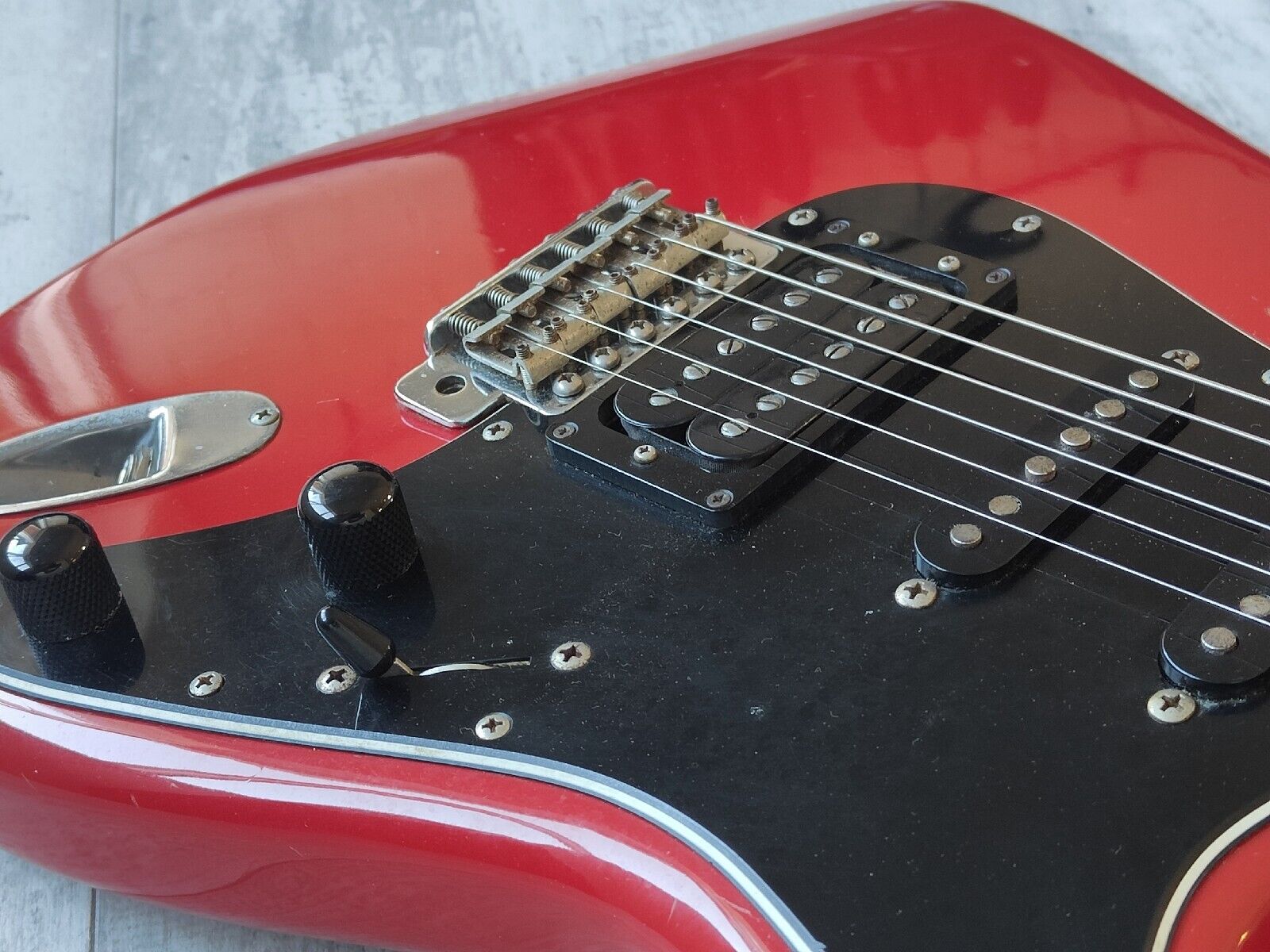 1984 Squier Japan SST314H-55 JV Series HSS Contemporary Stratocaster (Red)