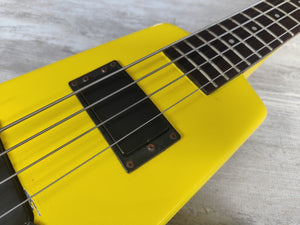 1980's Hohner B2 Headless Paddle Bass Guitar w/Steinberger System (Yellow)