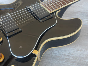 1988 Yamaha Japan SAS-II Semi Hollowbody Electric Guitar (Black)