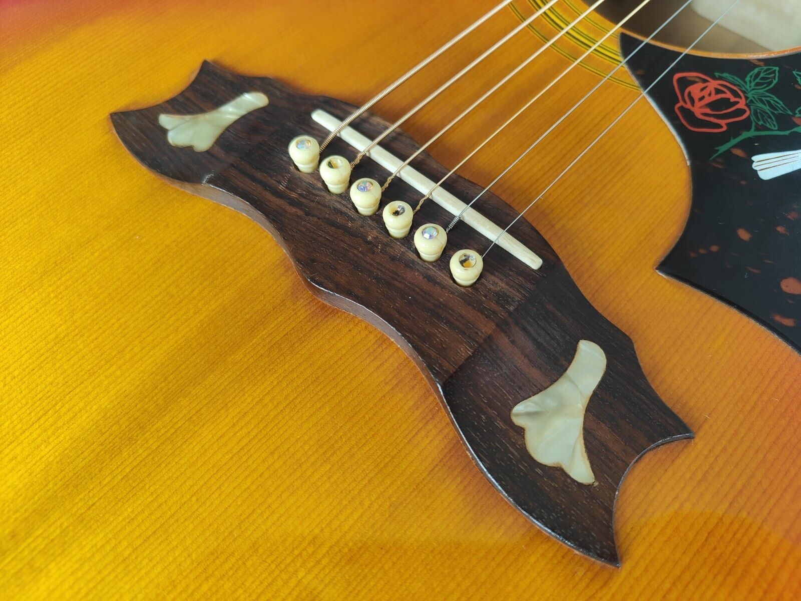 1970's Aria Japan WD-30 Dove Acoustic Guitar (Cherry Sunburst)