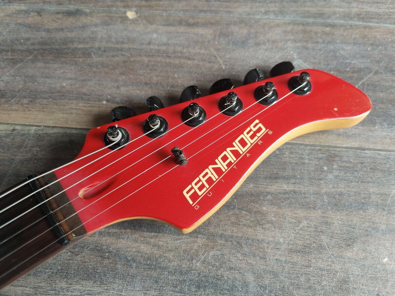 1999 Fernandes JG-45 Jaguar Style Offset Guitar (Metallic Red)